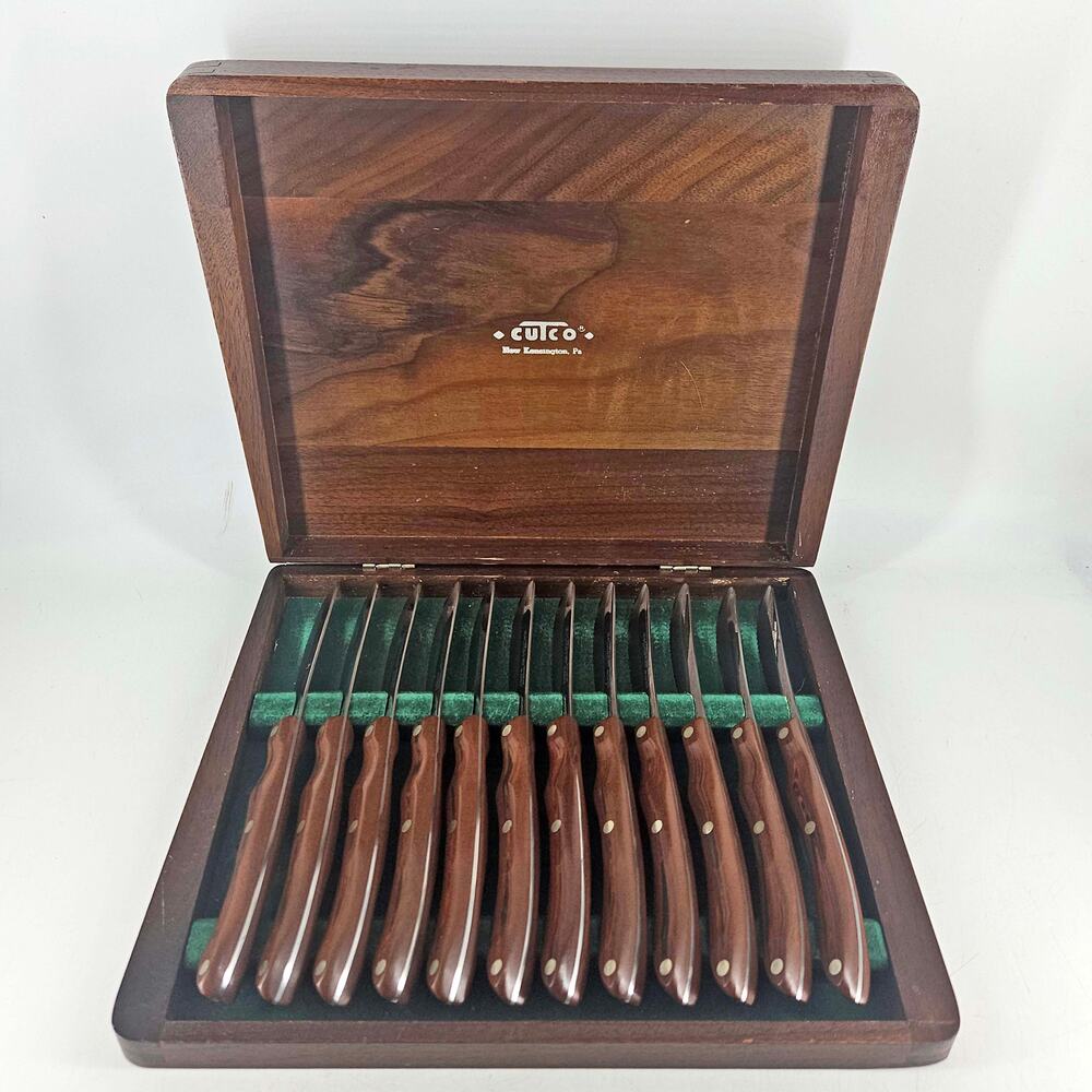 Cutco Swirl Handle Serrated Steak Knife Knives Set Of 12 1059 Original box